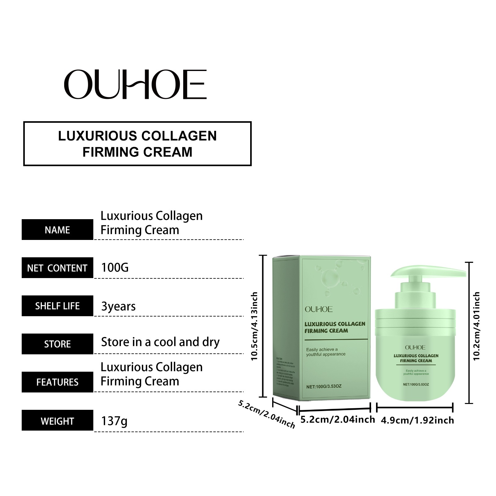 100g Collagen Peptide Cream Tr - Luxury Skincare Anti Aging review and price