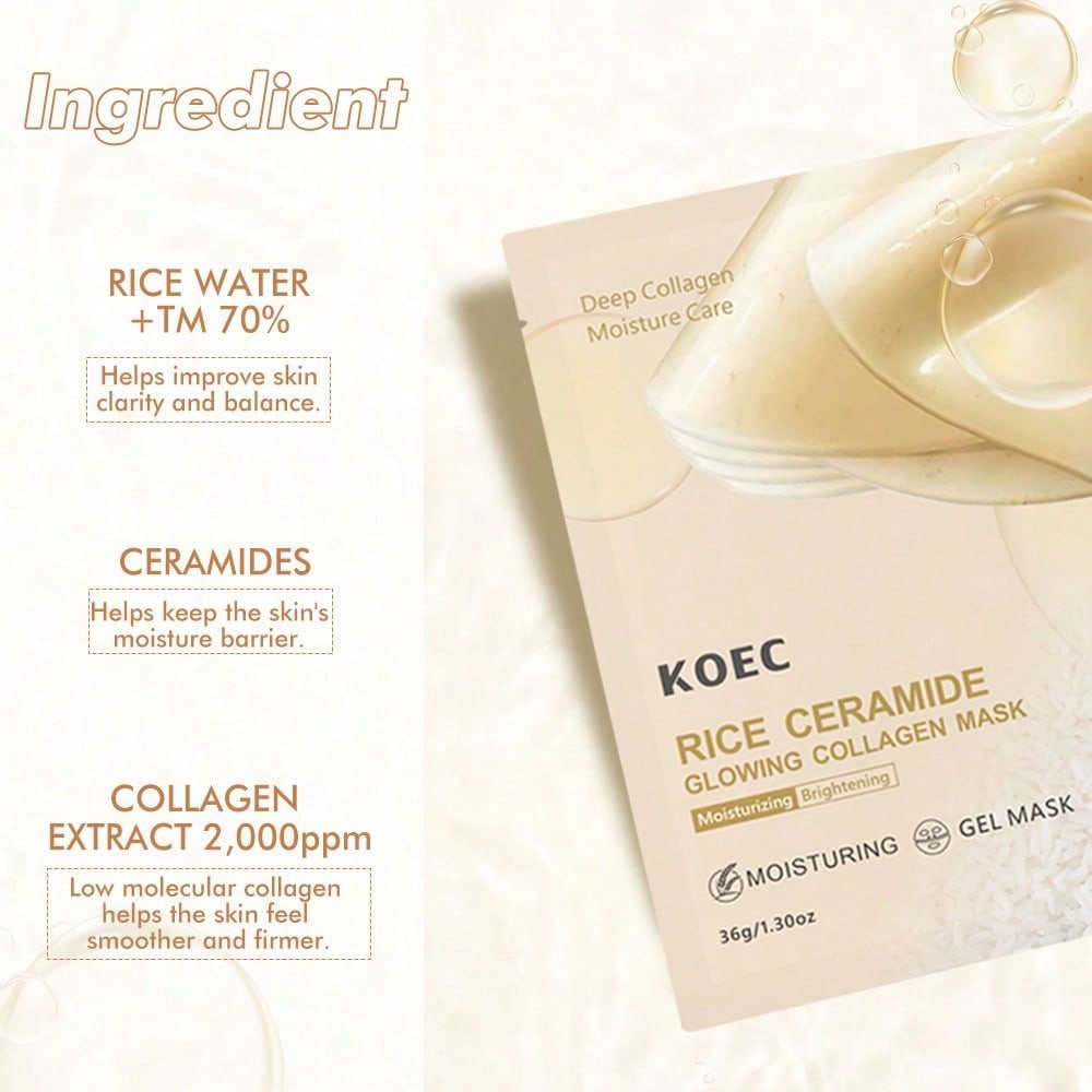 Rice 70 Glow Collagen Mask Ove - Luxury Skincare Anti Aging review and price